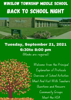 Back To School Night at the Middle School